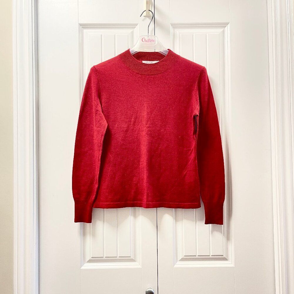 Vintage Made in Italy Wool Crewneck Sweater Red– M